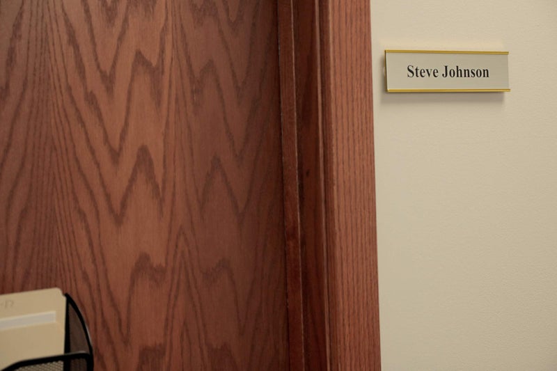 ExcelMark 2"x 8"Aluminum Wall Mounted Name Plate Holder - Set of 5 - Office Business Door Sign Holder - Wall or Door - Gold - Image 5